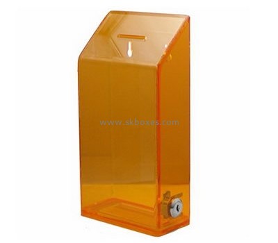 Custom design acrylic plexiglass ballot box safety suggestion box large acrylic ballot box BBS-065