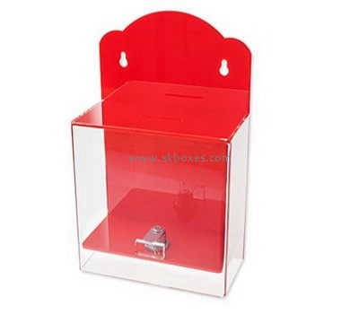 Wholesale acrylic plastic ballot box plexiglass ballot box locked suggestion box BBS-066