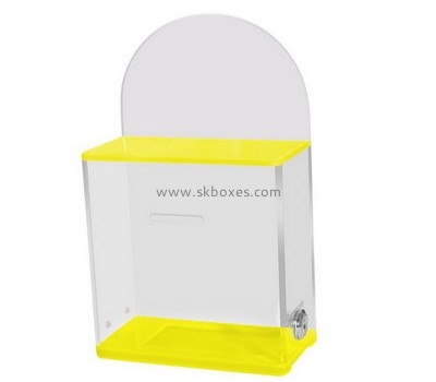 Wholesale acrylic antique ballot box cheap ballot boxes clear ballot box with lock BBS-072