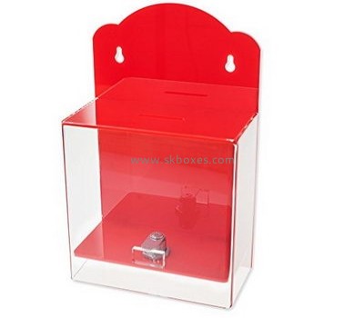 Customized suggestion box acrylic locking ballot box lockable suggestion box BBS-102
