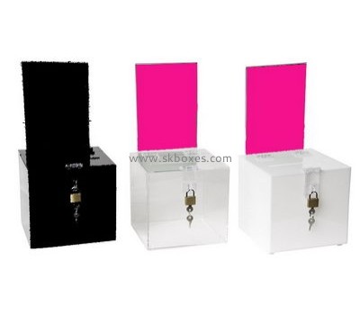 Factory custom ballot boxes acrylic employee suggestion box acrylic ballot box BBS-124