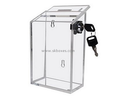 Wholesale acrylic transparent ballot box lockable suggestion box ballot box for sale BBS-131