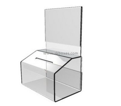 Custom design acrylic plastic ballot box locking ballot box suggestion boxes for sale BBS-135