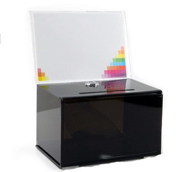 Custom design acrylic black suggestion box acrylic suggestion boxes ballot box for sale BBS-145