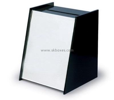 Custom acrylic black box perspex suggestion box acrylic ballot box with lock BBS-170
