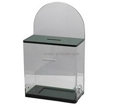 Customized acrylic collection box perspex ballot box plastic ballot box BBS-208