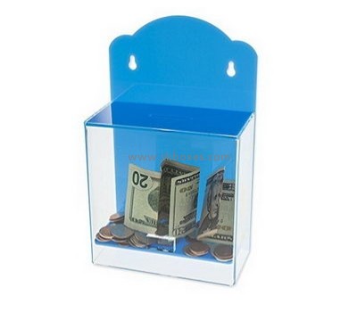 Customized acrylic donation box plastic collection boxes collection boxes for fundraising BDB-022
