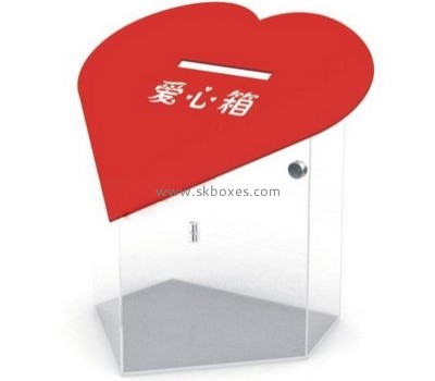 Customized acrylic fundraising collection containers donation box designs money collection boxes for charity BDB-033