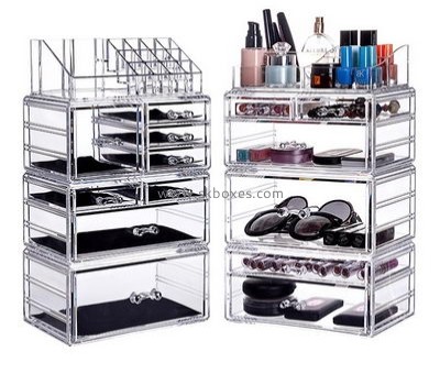 Customized clear display boxes cheap makeup cases acrylic makeup case professional BMB-056