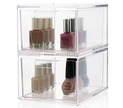 Custom makeup case organizer professional cosmetic case large acrylic box BMB-065