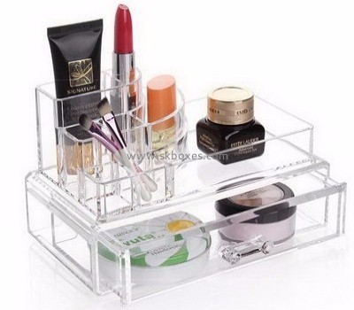 Custom acrylic small cosmetic case makeup case organizer acrylic boxes for sale BMB-071