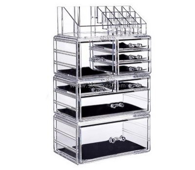 Acrylic boxes wholesale clear cosmetic case big makeup organizer BMB-074