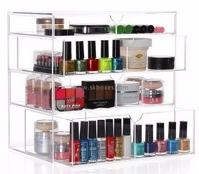 Customized acrylic storage cases clear makeup organizer plastic acrylic boxes BMB-105