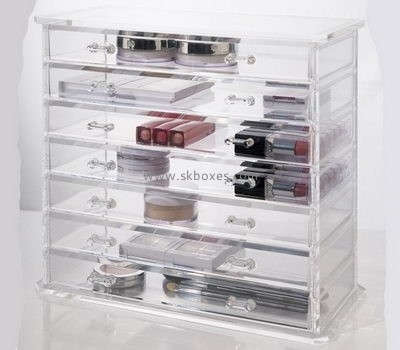 Custom large clear acrylic box cheap makeup box organizer box for makeup storage BMB-113