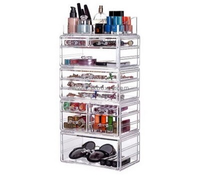 Customized large acrylic display box cheap clear makeup organizer case for makeup BMB-118
