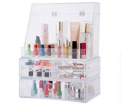 Custom clear acrylic storage containers cosmetic storage case makeup case box BMB-131