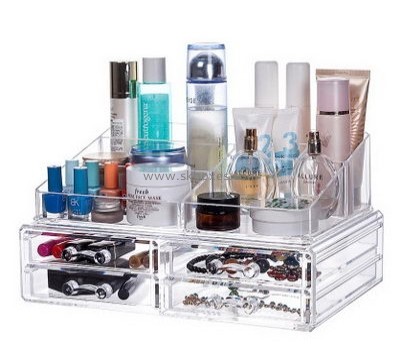 Customized acrylic makeup organizer case professional display boxes clear BMB-133