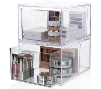Custom clear acrylic plastic makeup cosmetic beauty display cases for sale BMB-157