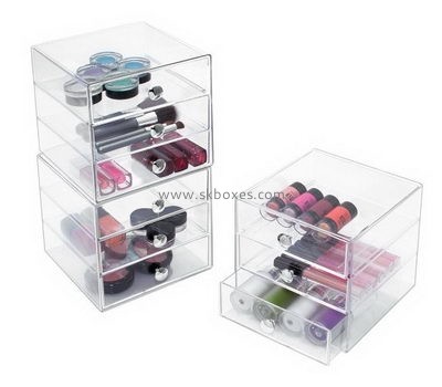 Custom cheap small acrylic makeup cosmetic organizer box display case BMB-164