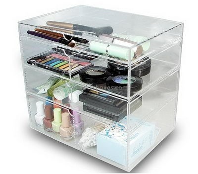 Custom display acrylic boxes makeup organizer case with compartments BMB-165
