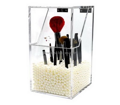 Custom acrylic luxury makeup box cosmetic brush cases for display BMB-169