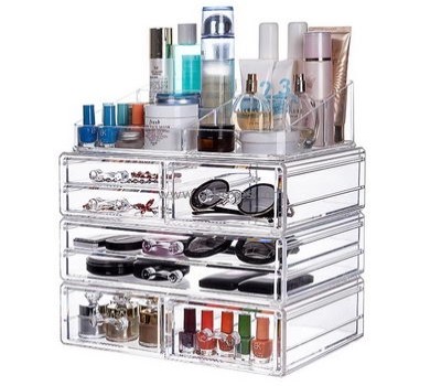 Custom acrylic makeup organizer compartment box design BMB-180