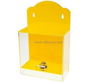 Custom clear plastic acrylic suggestion charity box BDB-068