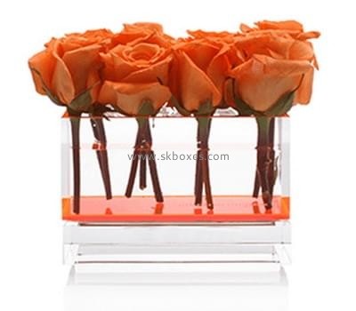 Acrylic box factory custom acrylic rose box flowers in a box delivery BDC-030