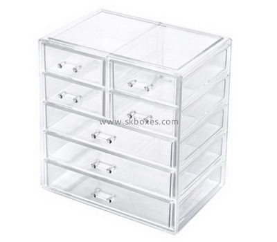 Acrylic box manufacturer custom clear acrylic drawers display case BDC-047