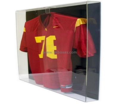 Acrylic box manufacturer customize plexiglass box frame football jersey case BDC-143