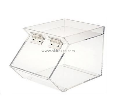 Acrylic box factory customize candy display box with hinged lid BDC-176