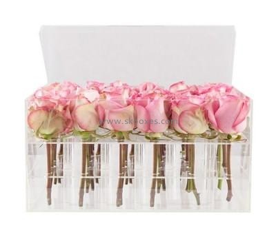 Acrylic box manufacturer customize flower case acrylic rose box BDC-199