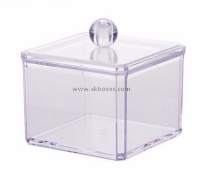 Acrylic box manufacturer customized clear acrylic cotton swab box BDC-382