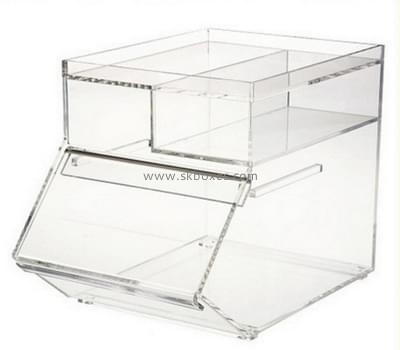 Acrylic plastic supplier customized food display storage boxes BDC-452