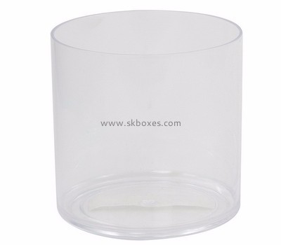 Acrylic manufacturers china round lucite storage boxes for sale BDC-456