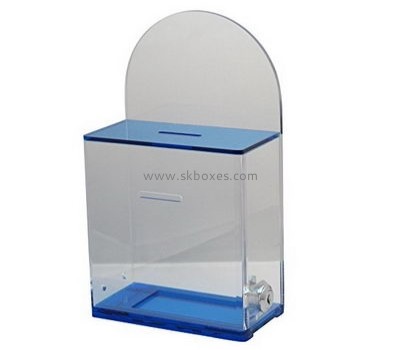 Customized transparent lucite charity collection boxes BBS-341