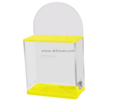 Customized transparent lucite donation boxes for sale BBS-343