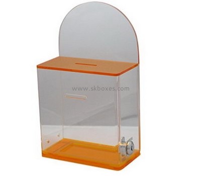 Customized transparent lucite donation box BBS-340