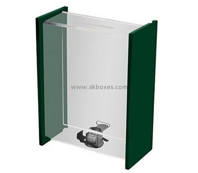 Bespoke clear acrylic donations boxes with lock BBS-402