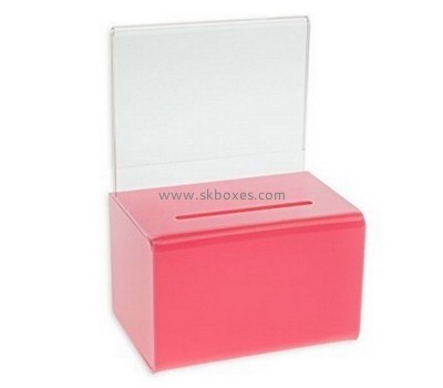 Bespoke pink plastic collection boxes BBS-412