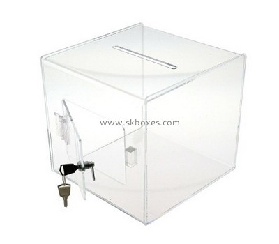 Bespoke clear acrylic collection boxes BBS-435
