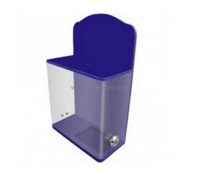 Bespoke purple acrylic donation boxes cheap BBS-453
