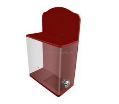 Bespoke red acrylic cheap donation boxes BBS-452