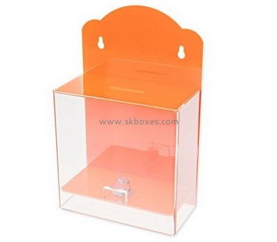 Bespoke orange acrylic comments and suggestions box BBS-465