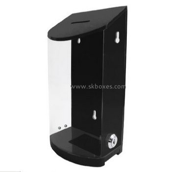 Bespoke black acrylic wall mounted ballot box BBS-475