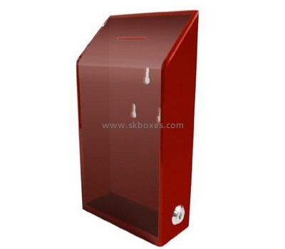 Bespoke red acrylic wall suggestion box BBS-479
