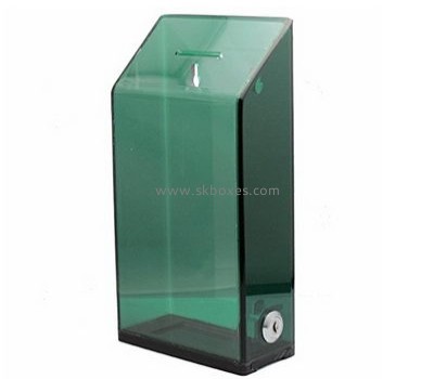 Bespoke green acrylic charity boxes cheap BBS-485