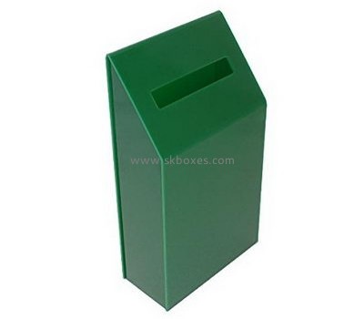 Bespoke green plexiglass ballot box BBS-491