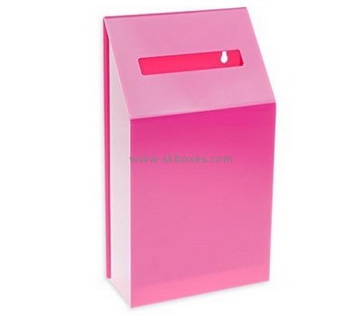 Bespoke pink acrylic large collection boxes BBS-496