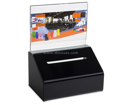 Bespoke black plastic collection boxes BBS-500